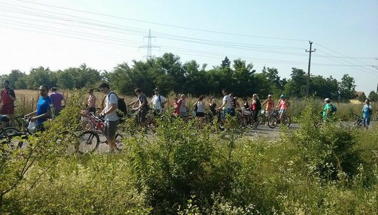 Tură ciclistă bănăţeană, marca Verde pentru Biciclete