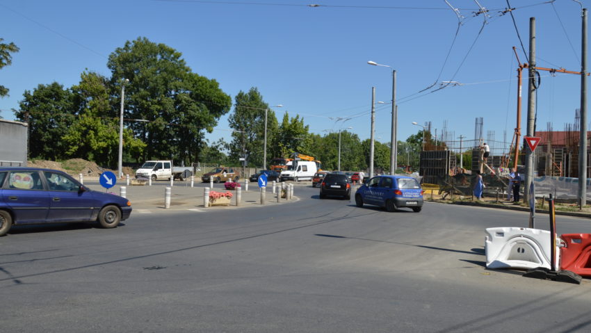 FOTO / Un nou șantier la ieșirea din Timișoara și noi restricții în trafic! Se extinde drumul spre Dumbrăvița