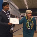 Ruxandra Obreja prezintă DRM Gold Certificate atribuit lui Ankit Agrawal la IBC2014