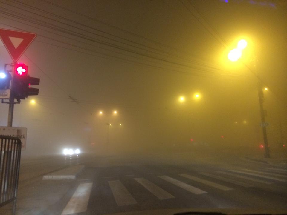 Cod galben de ceață în Arad și Timiș