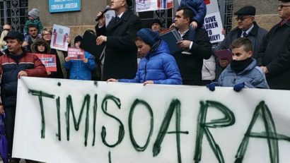 FOTO / Sute de timișoreni au ieșit la un miting de solidaritate cu familia Bodnariu