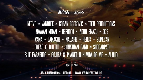 Arad Open Air Festival: Goran Bregovici, alături de alți 80 de artiști naționali și internaționali, deschid porțile Aeroportului din Arad