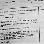 Fișa primei emisiuni transmise din Timișoara, 5 mai 1955