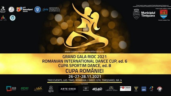 Grand Gala Romanian International DANCE CUP 2021 – eveniment de excepție cu trei competiții de dans sportiv la Giroc – Timiș / PROGRAM