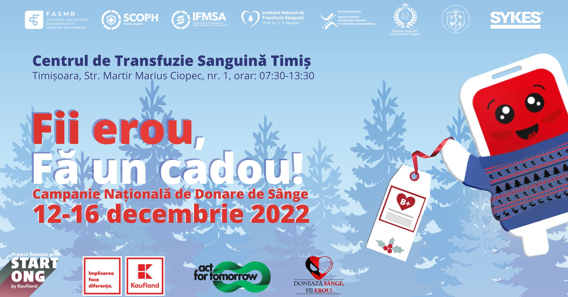 Campania de donare de sânge și la Timișoara: „Fii erou, fă un cadou!” | AUDIO