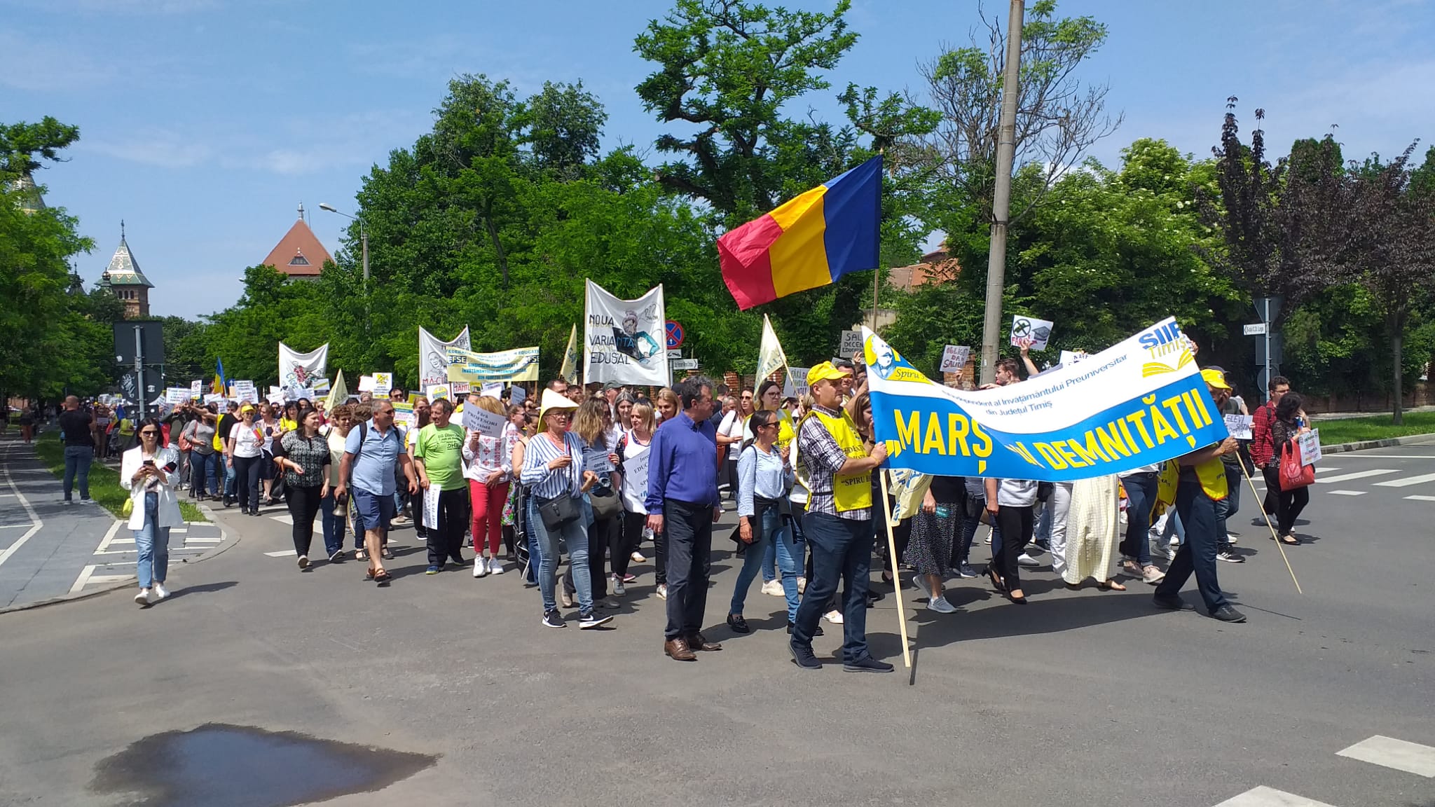 Protest al profesorilor din Timiș