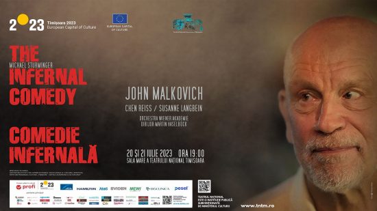 Premieră absolută la Timișoara. John Malkovich urcă pe scena Teatrului Național în spectacolul The Infernal Comedy