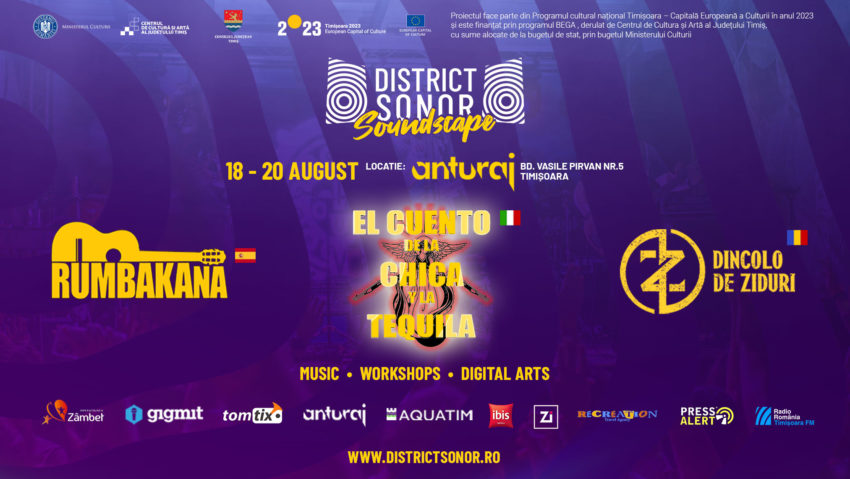 District Sonor Soundscape revine pe malul Begăi cu muzică bună, artă digitală și multă distracție
