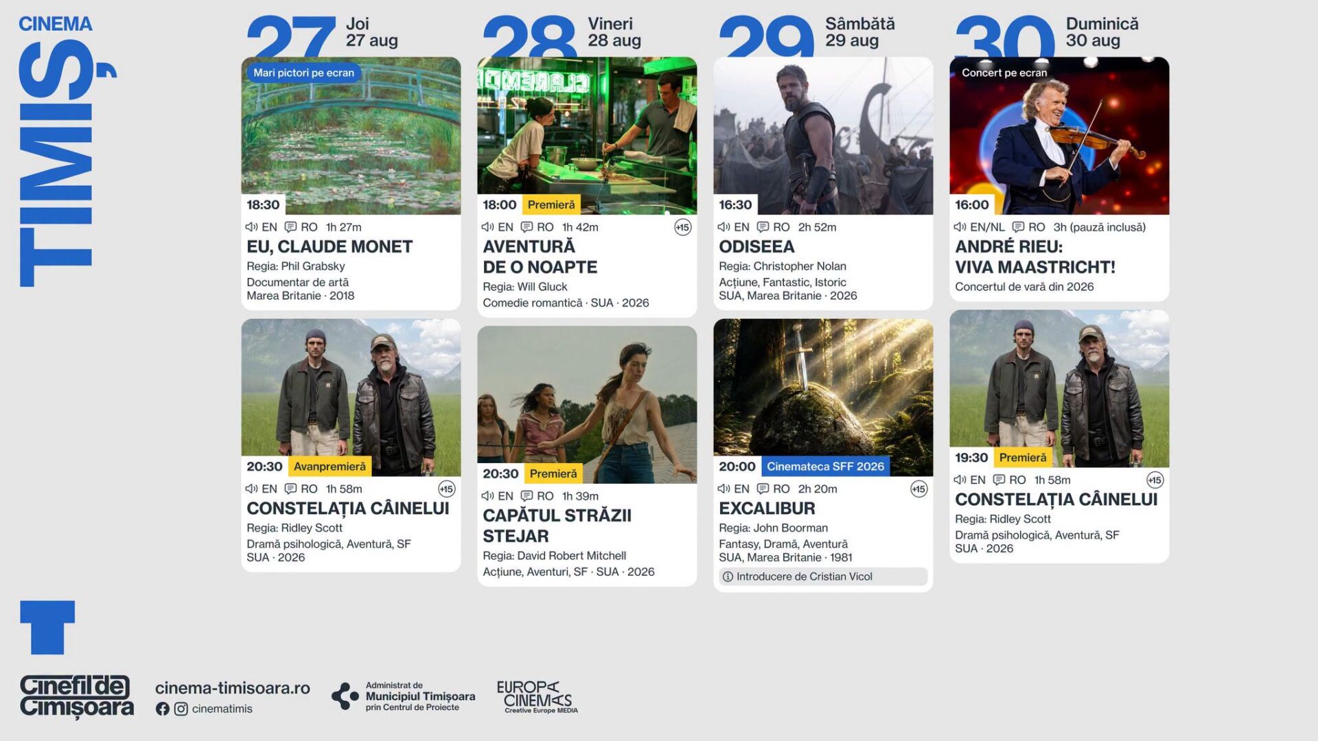 cinema timis program