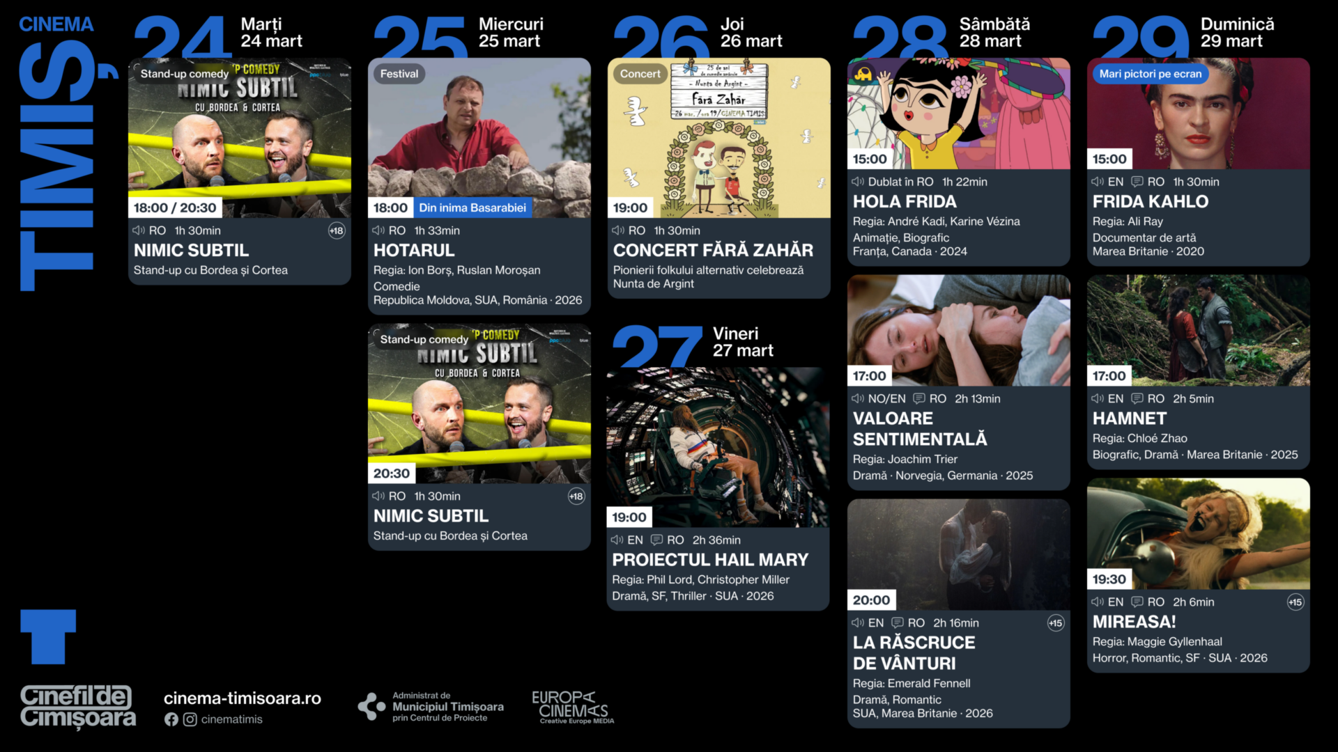 Program_ul saptamanii la Cinema Timis