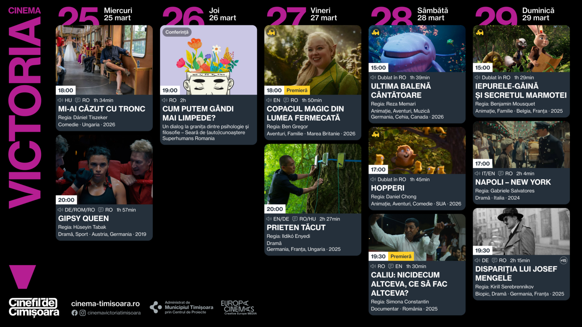 Program_ul saptamanii la Cinema Victoria