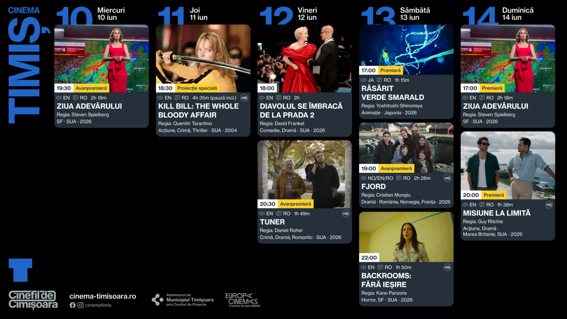 cinema timis program