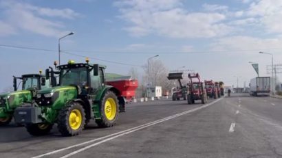 Proteste ale fermierilor în vestul țării. Se circulă cu viteză redusă pe principalele artere