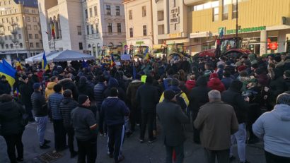 Fermierii din vestul țării protestează la Timișoara