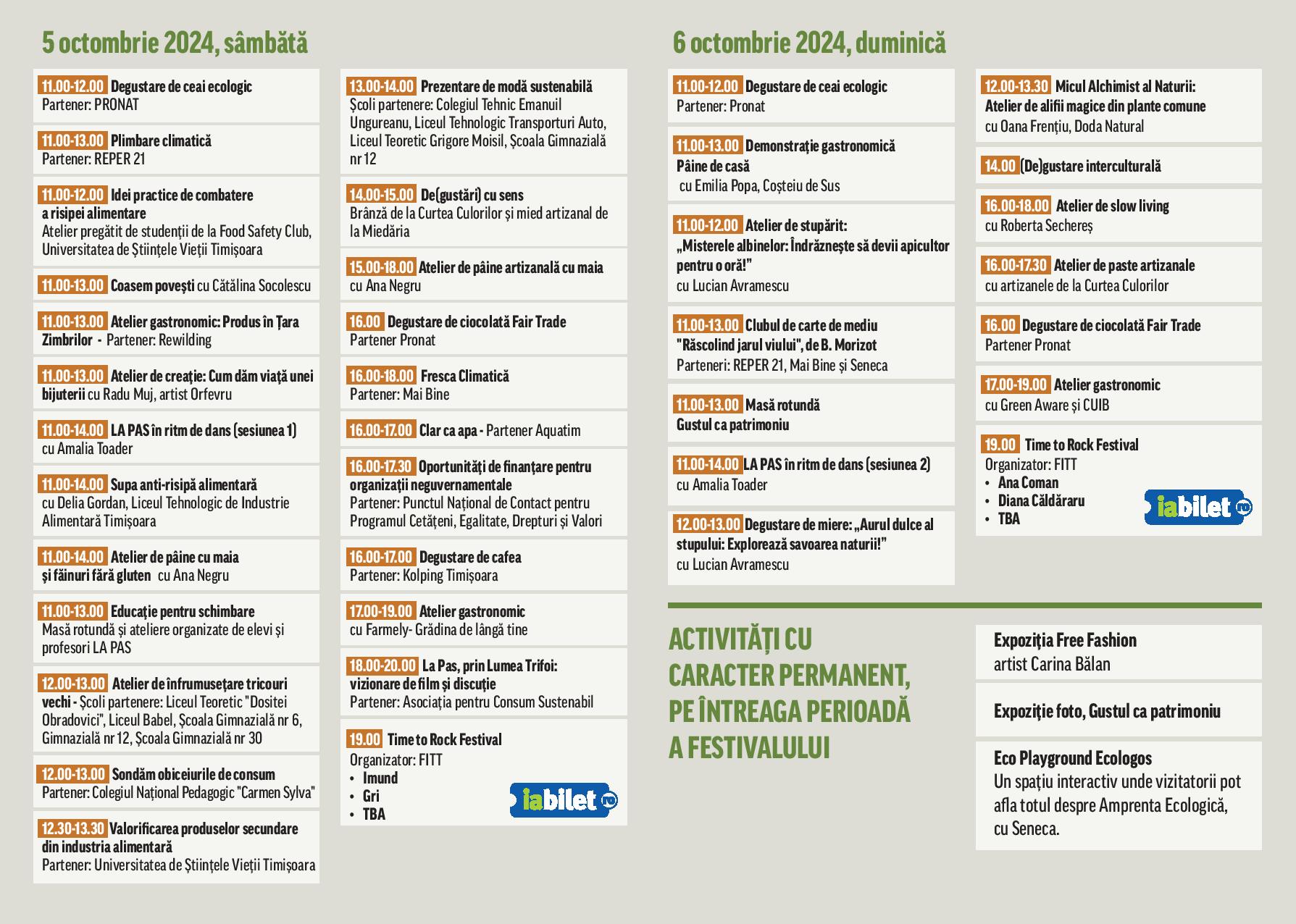 Programul Festivalului LA PAS 2024-