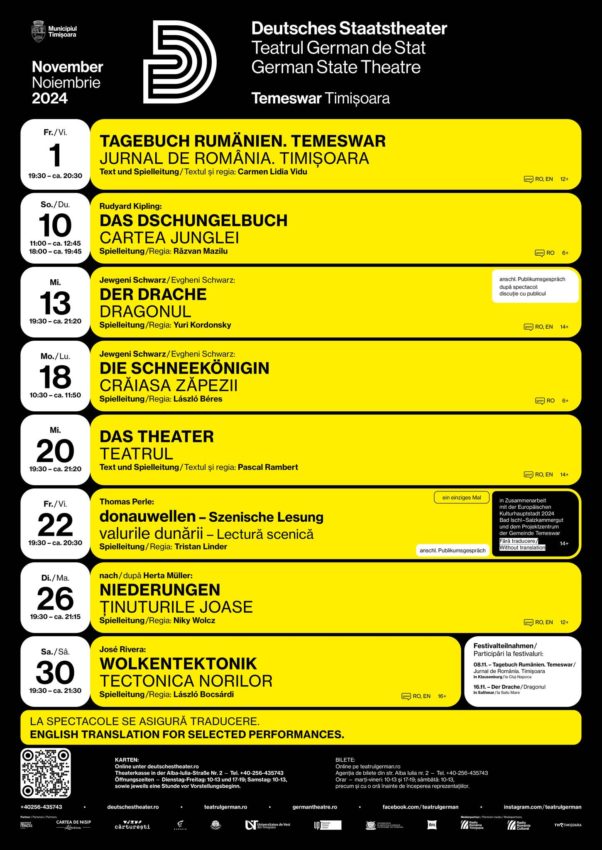 teatrul german timisoara program