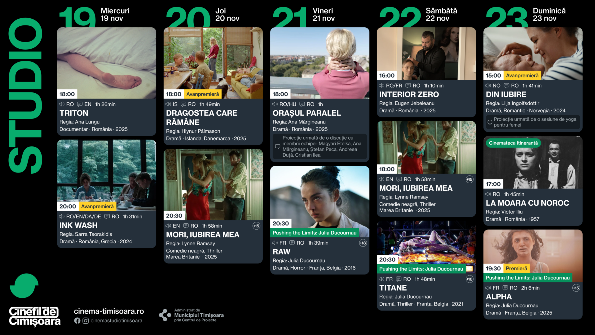 Program la Cinema Studio