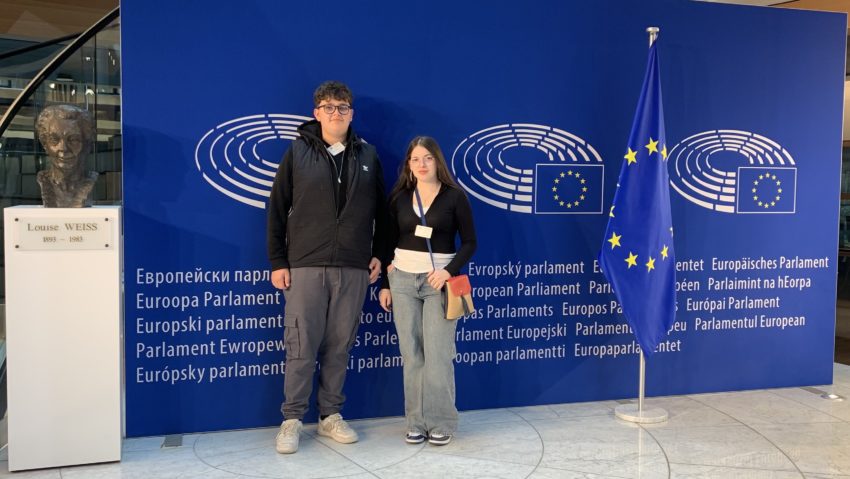 Teodora şi Adrian Hotăran de la Liceul „Adam Müller Guttenbrunn” din Arad