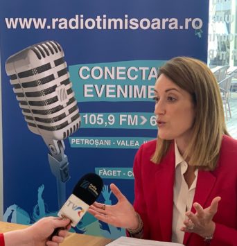 INTERVIU | Roberta Metsola, la Timișoara: „Europa este un far al speranței. România este în inima sa”