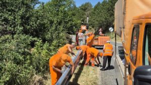 Lucrări pe DN 58 și DN 6 în Caraș-Severin. Circulație dirijată de semafor și restricții temporare