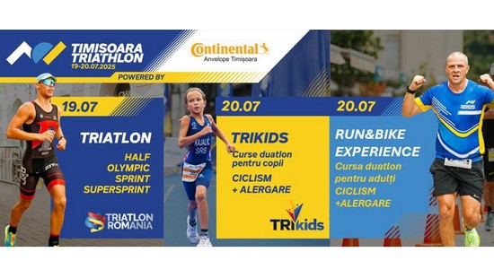 Timișoara Triathlon powered by Continental Anvelope Timișoara  – Orașul se mișcă din nou în ritmul triatlonului urban