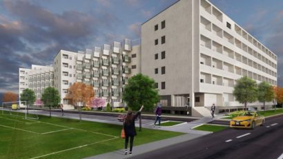 Noul cămin al Universității de Vest din Timișoara, cel mai mare din țară, este aproape finalizat