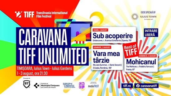 Caravana TIFF Unlimited ajunge la Iulius Town, de Ziua Timișoarei