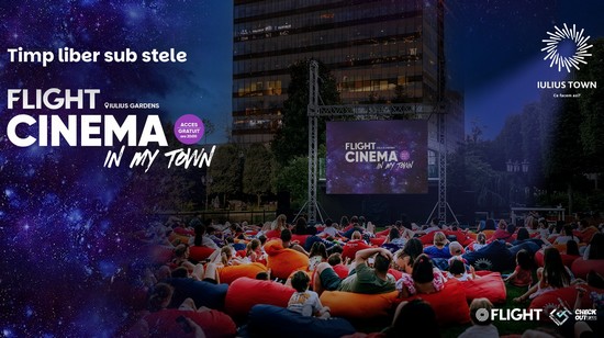 Flight Cinema – proiecții de film în aer liber la Iulius Town