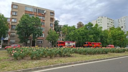 Incendiu într-un bloc de pe Calea Șagului