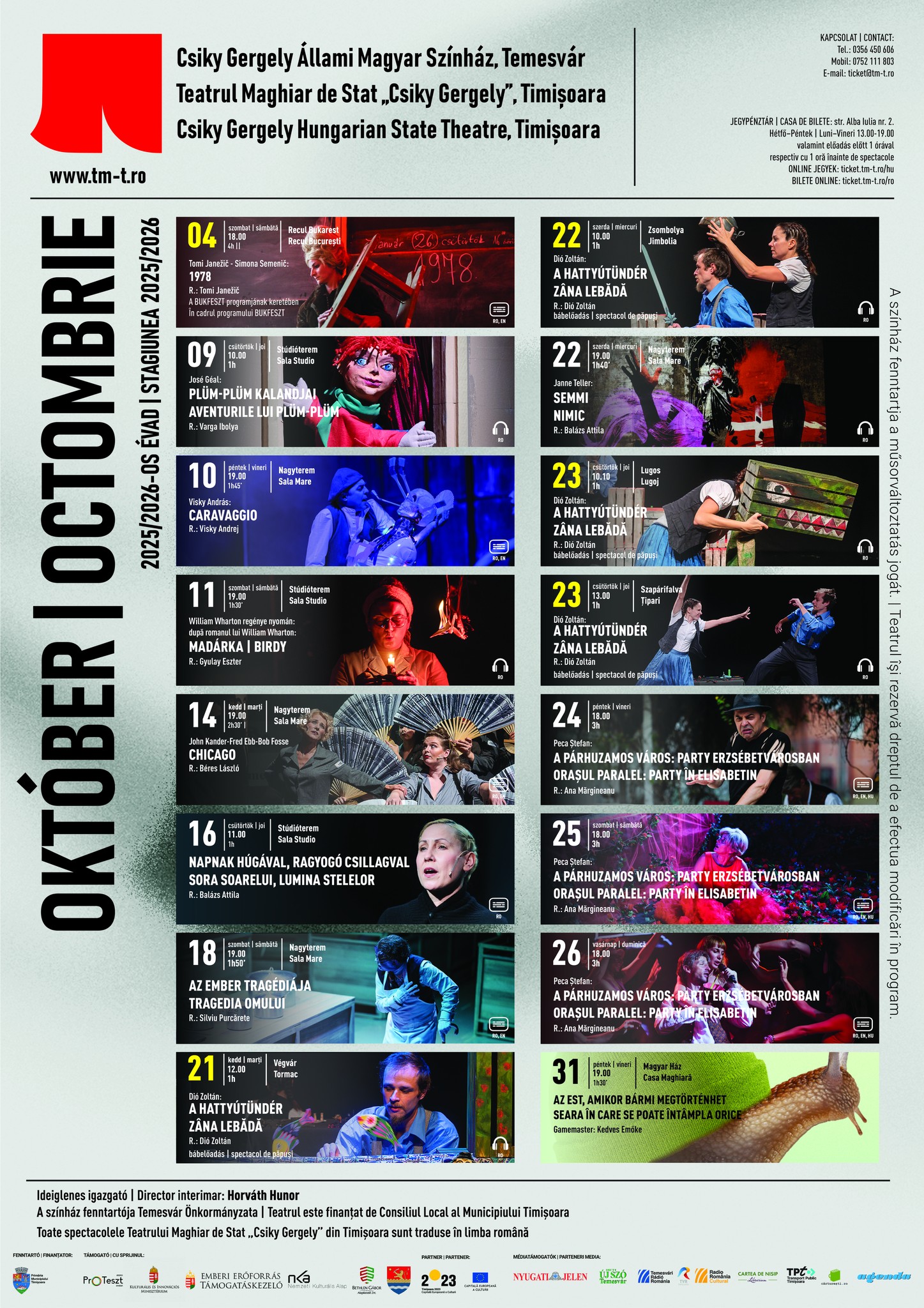 program teatrul maghiar timisoara