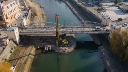 Lucrările la Podul de Fier din Lugoj, din nou oprite