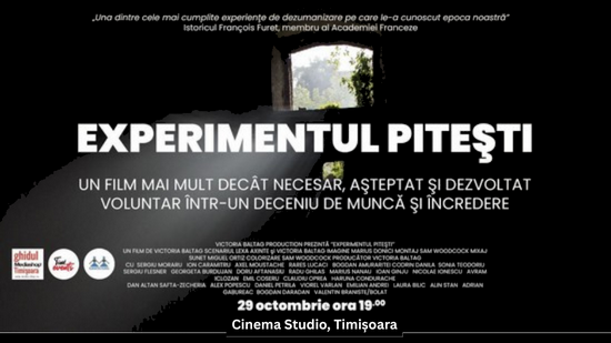 „Experimentul Pitești”, proiecție de gală la Cinema Studio Timișoara