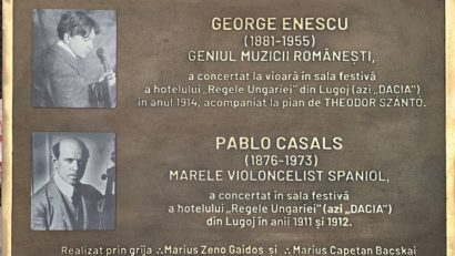 Dezvelirea plăcii memoriale „George Enescu – Pablo Casals” la Lugoj