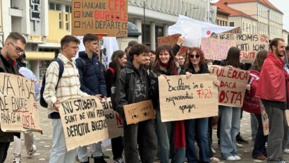 Marș de protest al studenților din Timișoara