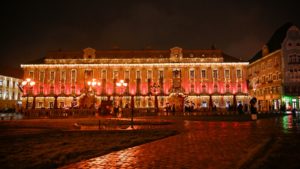 Palatul Baroc din Timișoara, iluminat festiv în premieră