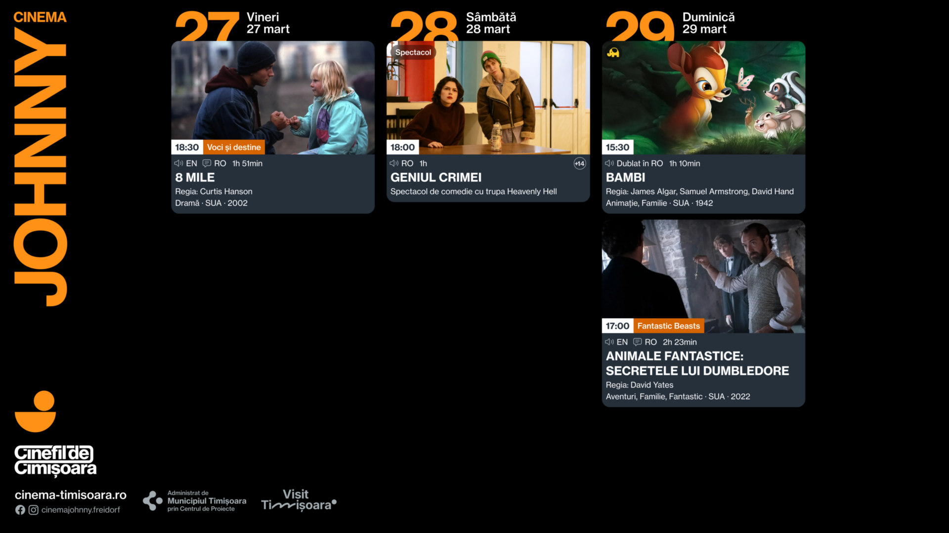 Program_ul saptamanii la Cinema Johnny