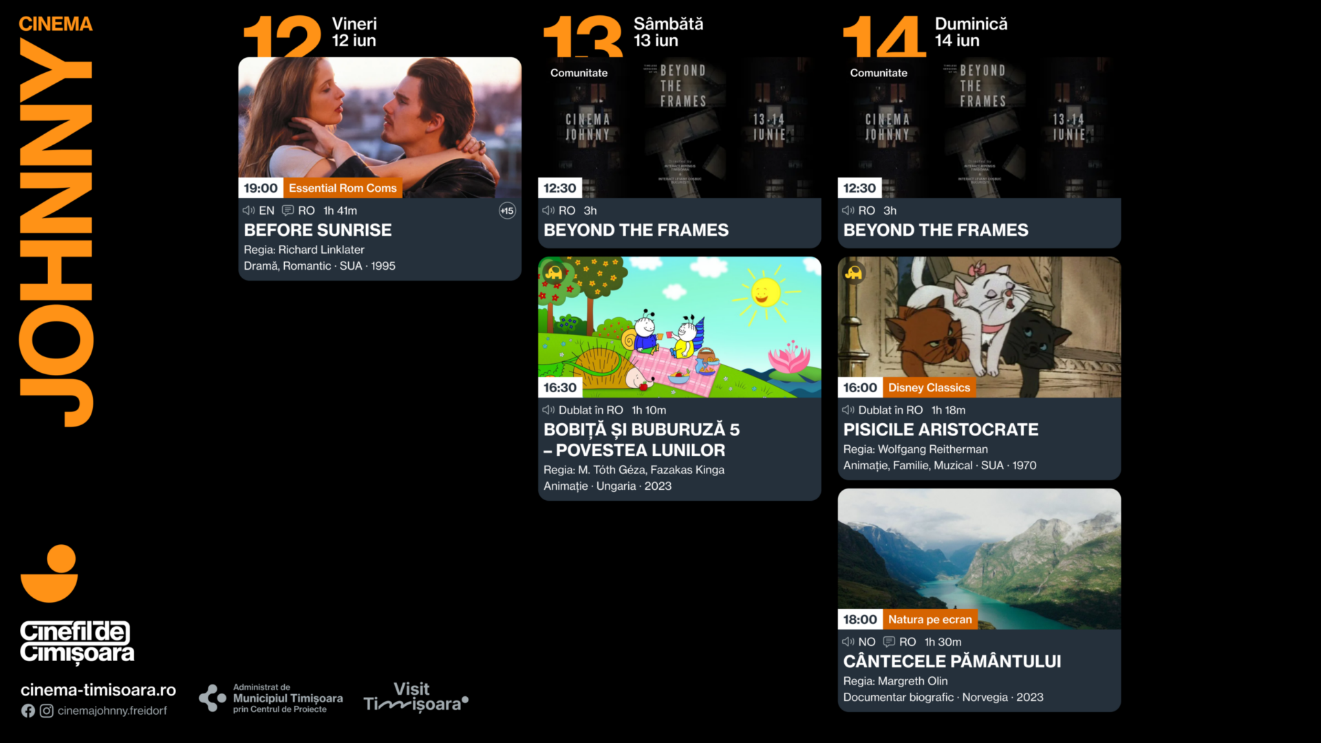 Programul saptamanii 12 - 14 iunie la Cinema Johnny