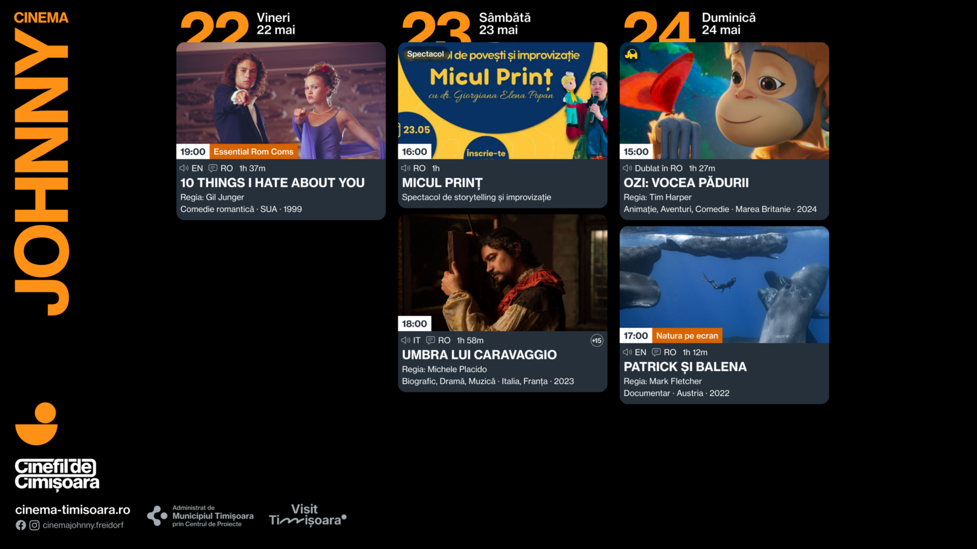 Programul saptamanii la Cinema Johnny
