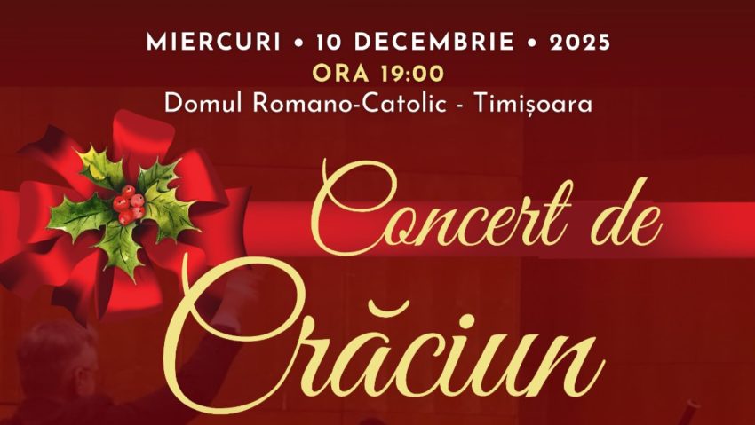 CONCERT DE CRĂCIUN cu două orchestre de tineret, la Domul Romano-Catolic din Timișoara