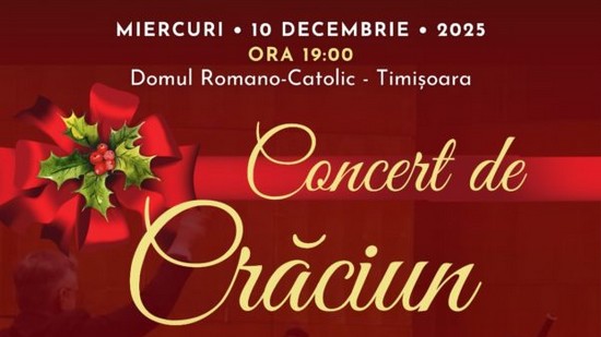 Cconcert de Crăciun cu două orchestre de tineret, la Domul Romano-Catolic din Timișoara