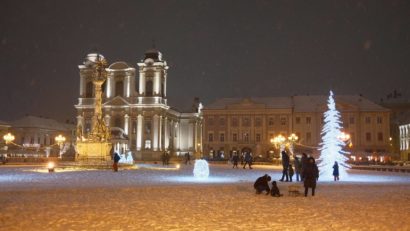 Strat de zăpadă de 16 centimetri în Timișoara, cel mai mare din ultimii ani. Urmează nopți cu ger