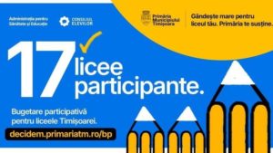 Bugetare participativă în școli: aproape 30 de proiecte propuse de elevii din Timișoara vor fi finanțate