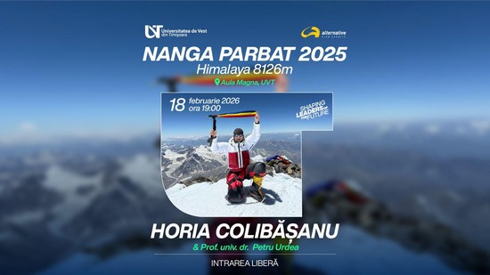 Horia Colibășanu prezintă filmul expediției Nanga Parbat 2025, în Aula Magna UVT