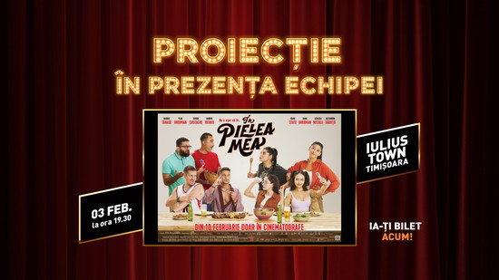 Proiecție specială a comediei „În pielea mea” în prezența echipei la Timișoara, la Iulius Town