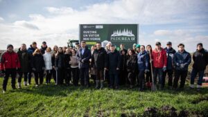 „Pădurea UVT” prinde rădăcini la Giulvăz: peste 5.000 de plopi plantați de studenți