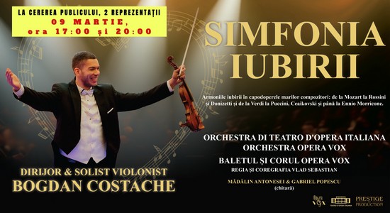 „Simfonia iubirii”, un concert-eveniment pe scena Operei din Timișoara