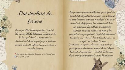„Oră deschisă de… fericire” Biblioteca Arad