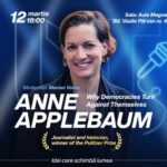 Anne Applebaum, laureată a Premiului Pulitzer, invitată la Timișoara pentru un dialog despre democrație