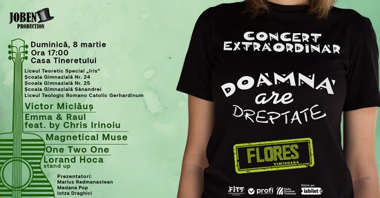 „Doamna are dreptate” – concert extraordinar de 8 Martie, cu Grupul Flores