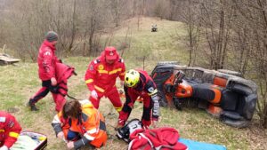 Accident grav cu un ATV la Petrila; victimă preluată cu elicopterul SMURD